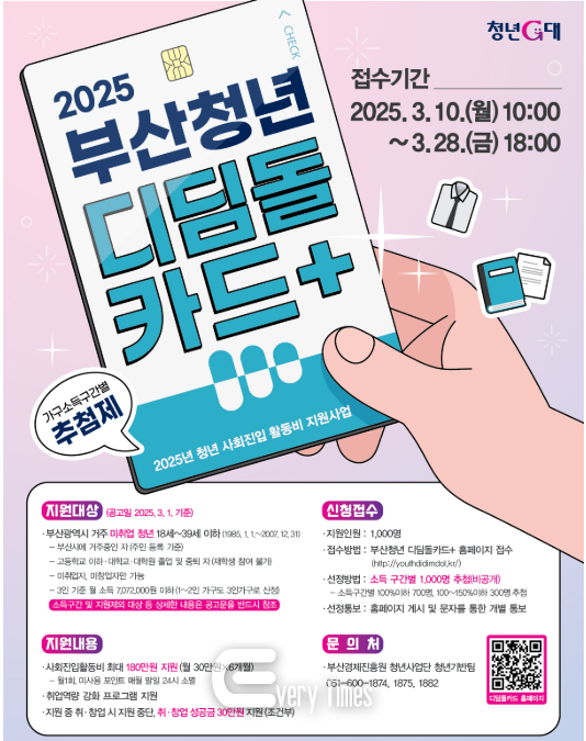 부산 청년 디딤돌카드 안내 포스터(제공=부산시)