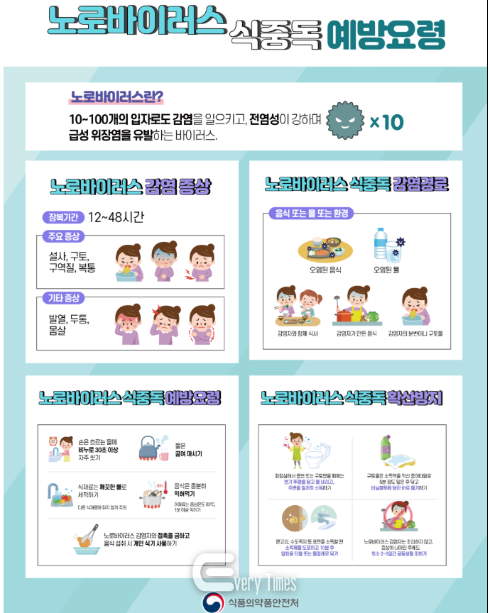 노로바이러스 식중독 예방요령 포스터(제공=부산시)