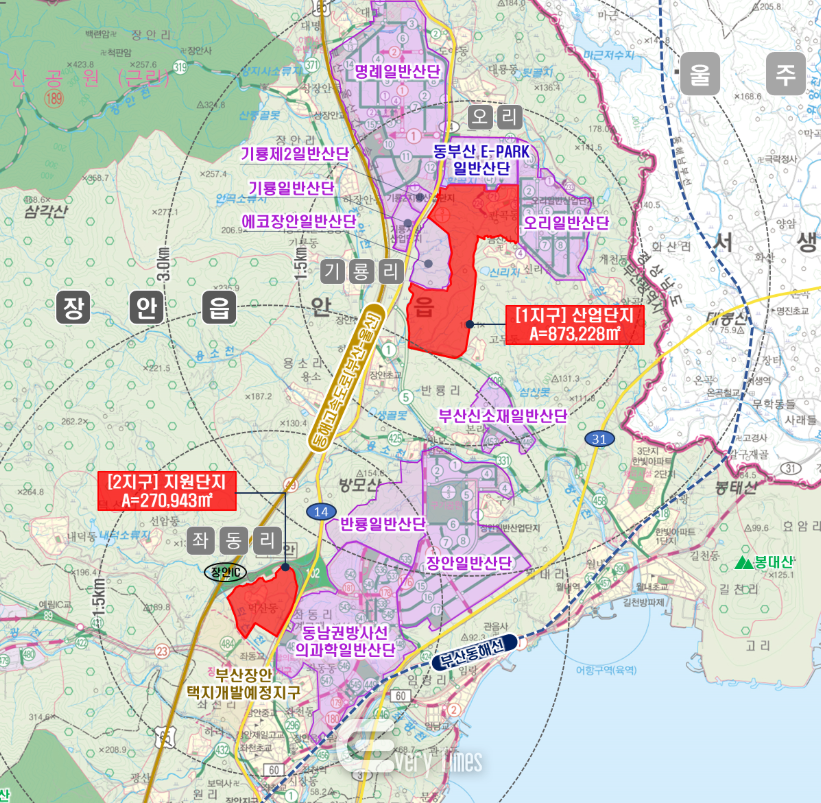 동부산이파크 일반산업단지 위치도(제공=부산시)